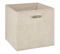 5five - panier tissu 31x31cm ""mix n' modul"" beige chiné
