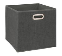 5five - panier tissu 31x31cm ""mix n modul"" gris foncé chiné