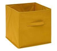 Boîte de rangement en tissu Jaune moutarde 31 x 31 x 31 cm - Five