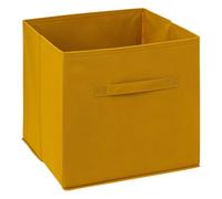 5five - panier tissu 31x31cm mix n' modul jaune moutarde