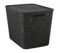 5five - panier tressy en plastique noir 28l