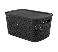 5five - panier tressy en plastique noir 6,7l