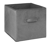 5five - panier velours 31x31cm ""mix n modul"" gris anthracite