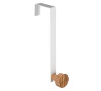 FIVE Simply Smart - Patère en Métal & Bambou 1 Tête 16cm Blanc Blanc, Blanc G