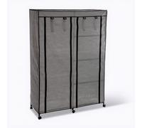 5five Penderie sur roulettes avec housse, tringle et 5 étagères