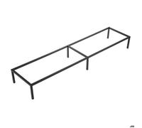 H confort xl Pieds Metal Etagere Mix 134x29, Noir