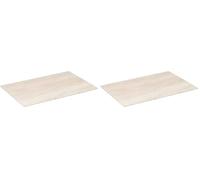 5Five - Planche à Découper HARMONY Beige en Verre Trempé - 30x20x0,4cm - Accessoire Cuisine, Utilisation Quotidienne (Lot de 2)