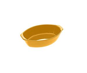5five - plat ovale 28x17cm céramique jaune
