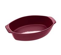 5five - plat ovale céramique 39 x 24 rouge