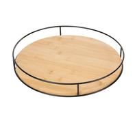 5five - plateau tournant black bamboo d35cm beige