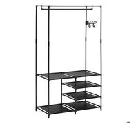 5five - portant à vêtements ""intissa"" 4 niveaux en métal noir h160cm