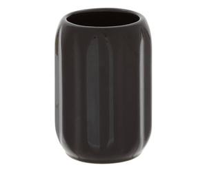 5five - porte-brosse à dents colorama en céramique d.8xh.12cm noir