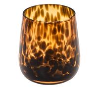 5five - porte-brosse à dents en verre dotty flammes marron