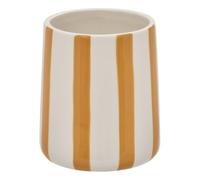 5five - porte-brosse à dents strio rayures orange blé h10cm