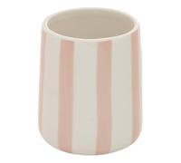 5five - porte-brosse à dents strio rayures rose blé h10cm