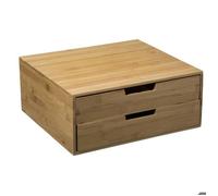 Porte capsules "2 tiroirs" 34cm naturel