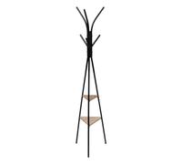 5five - porte manteau 6 crochets metal bois noir "aliaj"