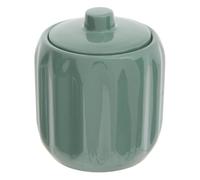5five - pot à coton colorama en céramique d.12,5cm vert ficus