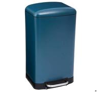 5five – Poubelle à pédale Ariane 30 L métal Bleu marine – Seau amovible, poignée arrière