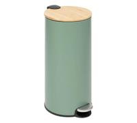 5five - poubelle couvercle bambou 30l modern color vert