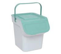 5five - Poubelle de Tri Sélectif en Plastique - 20L - Vert - Empilable - Avec Anse - Pour Recyclage - Facile à Transporter