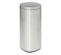 FIVE Simply Smart - Poubelle de Cuisine Ouverture Pression "Inox" 50L Argent Gris G