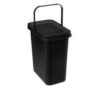FIVE Simply Smart - Poubelle en Plastique Anse 12L Noir Noir