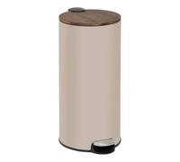 5five - poubelle modern color avec pedale 30l argile et acacia 37,7x29,2x59,5 cm