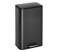 5five - poubelle rectangulaire à pédale delta 30l carbone