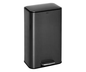 5five - poubelle rectangulaire à pédale delta 30l carbone