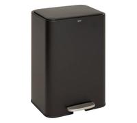 5five - poubelle rectangulaire à pédale delta 50l noir