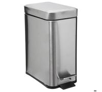 5five - poubelle rectangulaire soft close inox 5l