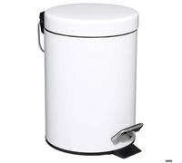 JJA 105612 Poubelle Métal Blanc 3 L
