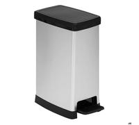 5five - poubelle slim 40l en plastique gris