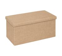 5five - pouf de rangement mix 'n' modul en toile de jute beige 76x38cm