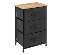 5five - Rangement 3 tiroirs Gris foncé tissa