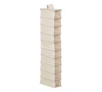 5five - Rangement Chaussures groomy 10 Cases avec Panier Beige 128x15,5cm
