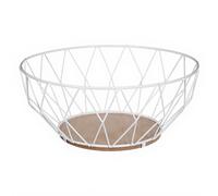 Secret de Gourmet - Corbeille à fruits en métal Filaire - Diam. 28 cm - Blanc - Filaire Blanc G