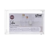 5five Plateau de rangement Selena en polystyrène transparent L 16 x l 9,6 x H 4,8 cm