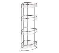 Desserte salle de bain - L 22,5 x l 22,5 x H 78 cm - Argent