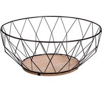 5five Simply Smart Aufbewahrungskorb Losange, Obstkorb, Dekokorb, Metall, MDF, 28 cm, 150039A