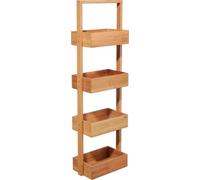 5five Simply Smart Badregal mit 4 Ebenen, Kosmetikregal, Bambus, Braun, 88 cm, 216716020