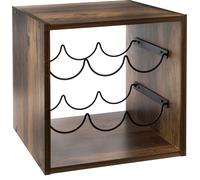 5five Simply Smart Casier à vin Indus en MDF marron 31cm x 31cm x 31cm