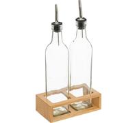 - Set Huile & Vinaigre Bambou 32cm Transparent