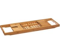 5five Simply Smart Étagère de baignoire bambou, métal brun 4cm x 70-105cm x 22cm