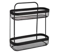 5five Simply Smart Étagère de Cuisine en métal, 2 Niveaux, Noir