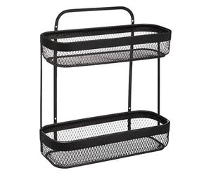 5five Simply Smart Étagère de Cuisine en métal, 2 Niveaux, Noir