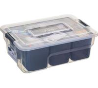 5five Simply Smart Organiseur à compartiments Samba 5L en plastique transparent 11,5cm x 30,5cm x 21,5cm