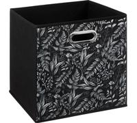 5five Simply Smart | Panier de rangement - Organic - 31x31 cm - Noir - Décoratif et pliable