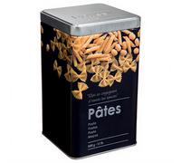 Paris Prix – Boîte alimentaire Relief II – pour pâtes – 10,8 x 10,8 x 18,4 cm – Fer et étain – Noir